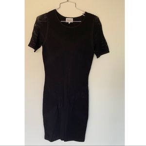American Retro Knit Mesh Mini Dress